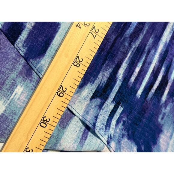 Chico's Women's Asymmetrical Overlay Tunic Top Floral Blue Sequins Size 3/XL/16 - Picture 14 of 16